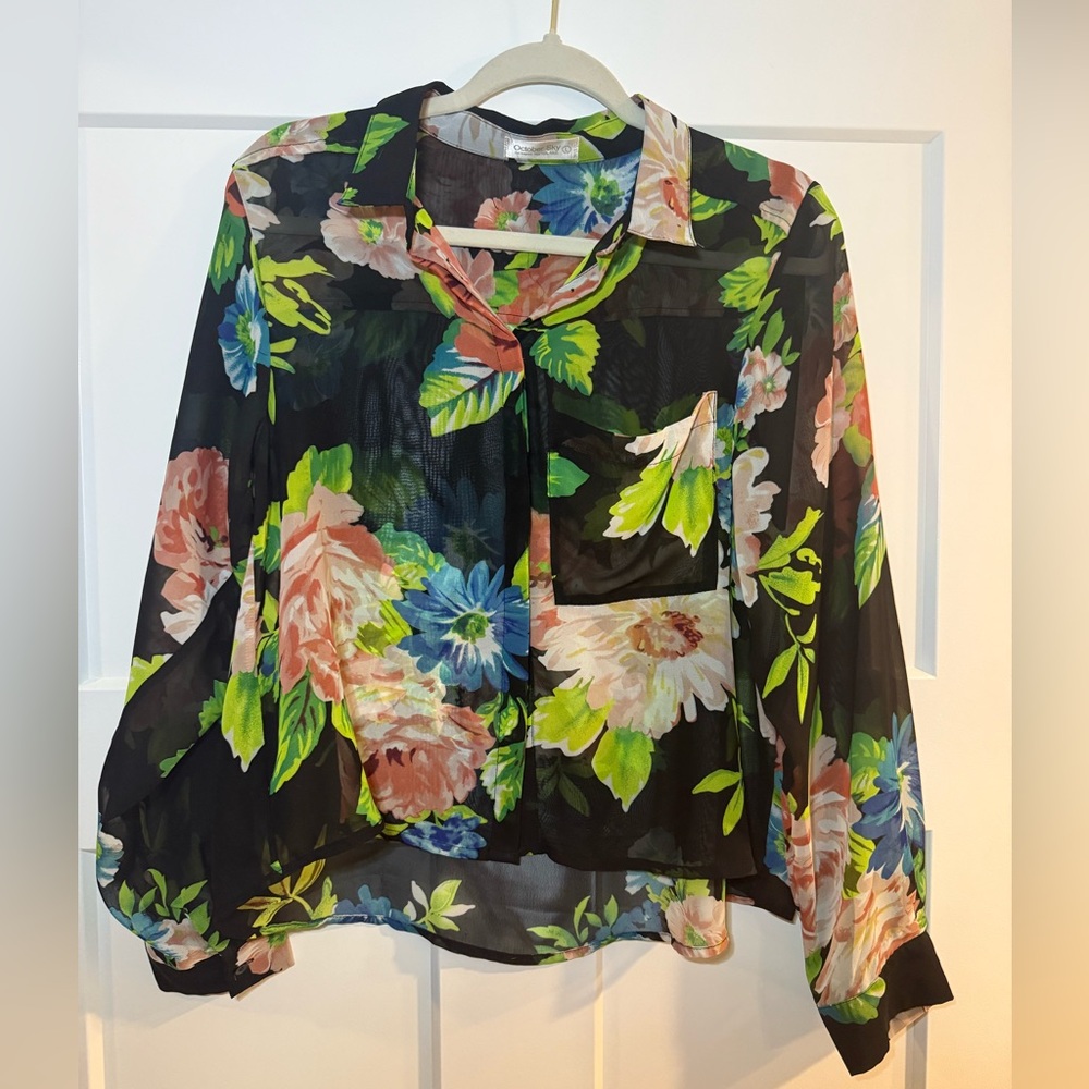 Elegant Floral Women's Blouse